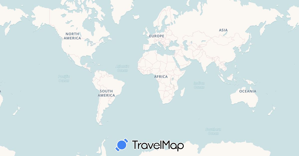 TravelMap itinerary: driving in Canada, Costa Rica, Spain, France (Europe, North America)